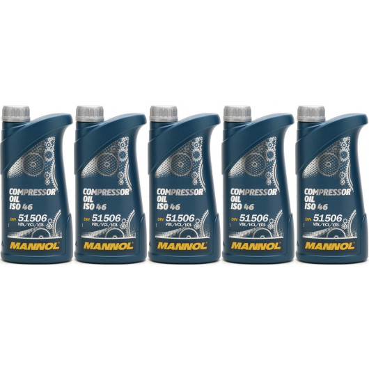 MANNOL Compressor Oil ISO 46 5x 1l = 5 Liter