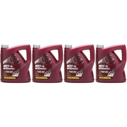 MANNOL MTF-4 Getriebeoel 75W-80 API GL-4 4x 4l = 16 Liter
