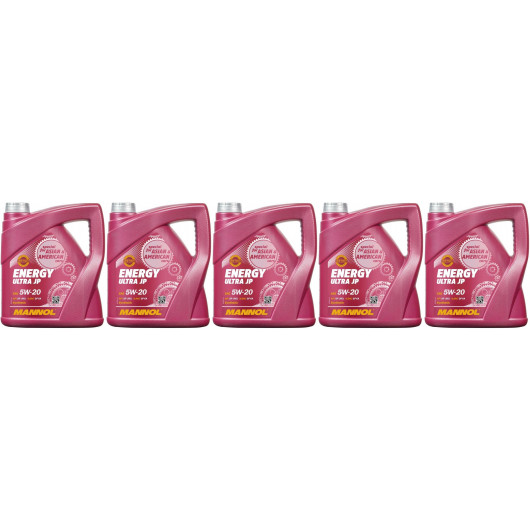 MANNOL Energy Ultra JP 5W-20 Motoröl 5x 4l = 20 Liter