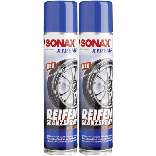 SONAX XTREME Reifen Glanz Spray 2x 400 Milliliter