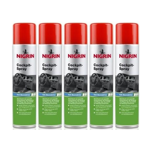 Nigrin Cockpit-Spray Meeresbrise 5x 400 Milliliter