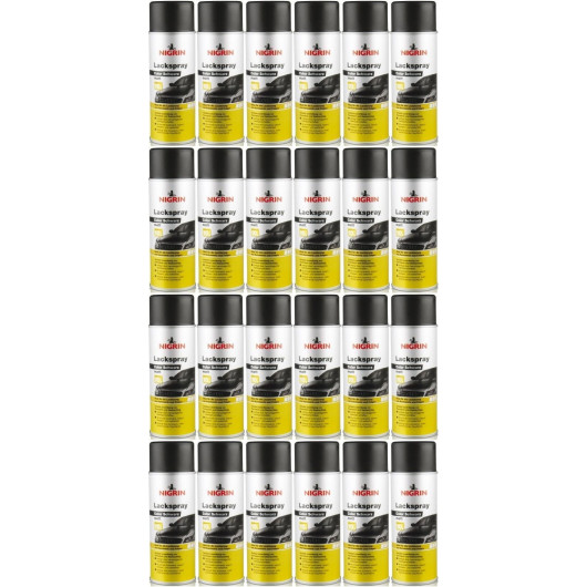 Nigrin Lackspray schwarz matt Spray 24x 400 Milliliter