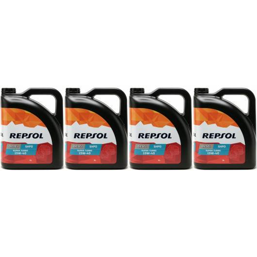 Repsol LKW/ NKW Motoröl SUPER TURBO DIESEL SHPD 15W40 4x 5 = 20 Liter