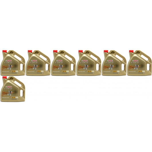 Castrol Edge 5W-30 LL Fluid Titanium Motoröl Longlife III 7x 4l = 28 Liter