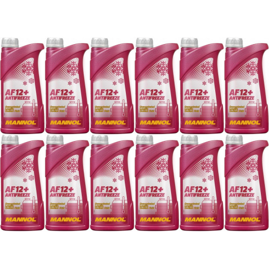 MANNOL Kühlerfrostschutz AF12+ 12x 1l = 12 Liter