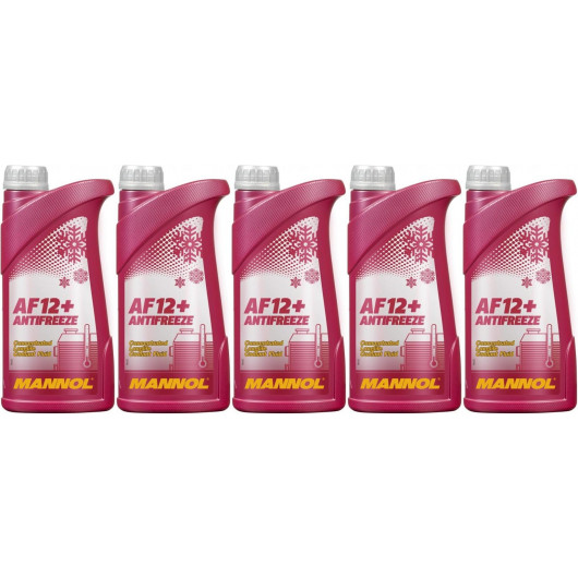 MANNOL Kühlerfrostschutz AF12+ 5x 1l = 5 Liter