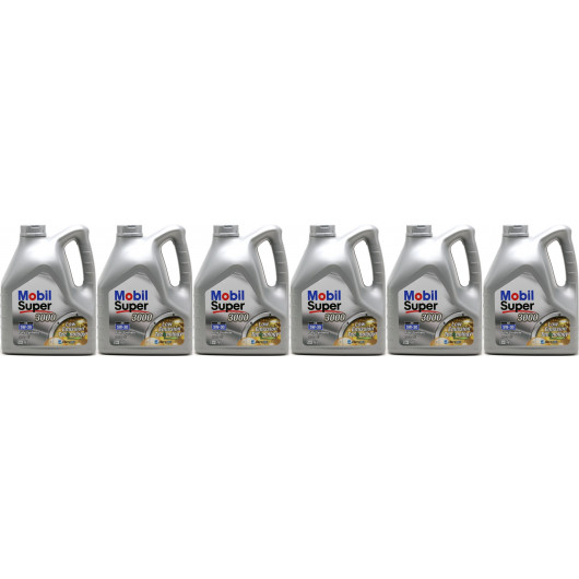 Mobil Super 3000 XE 5W-30 Motoröl 6x 4l = 24 Liter