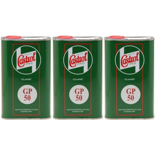 Castrol Classic GP SAE 50 Oldtimer Einbereichs Motoröl 3x 1l = 3 Liter