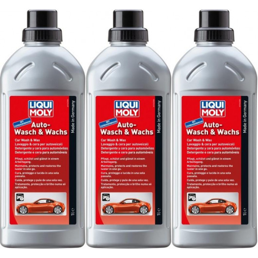 Liqui Moly 1542 Auto-Wasch & Wachs 3x 1l = 3 Liter