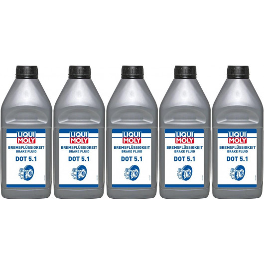 Liqui Moly 21162 Bremsflüssigkeit DOT 5.1 5x 1l = 5 Liter