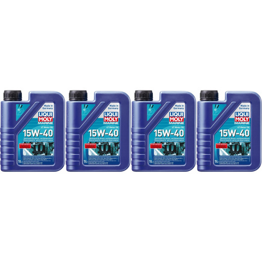 Liqui Moly 25015 Marine 4T Motor Oil 15W-40 4x 1l = 4 Liter