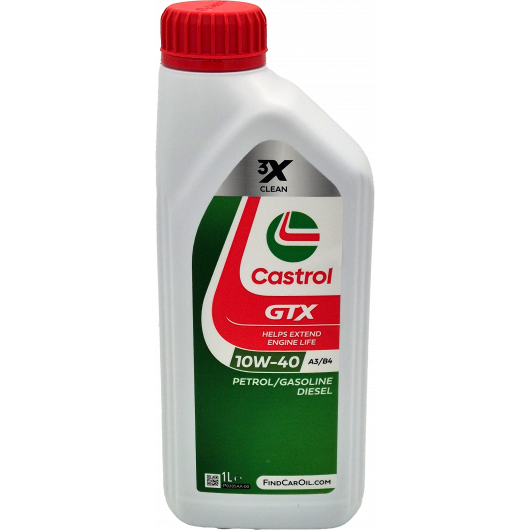 Castrol GTX Ultraclean 10W-40 A3/B4 Diesel & Benziner Motoröl 1Liter