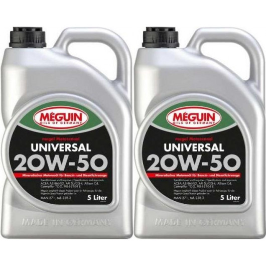 Meguin megol 4381 Motoröl Universal SAE 20W-50 2x 5 = 10 Liter