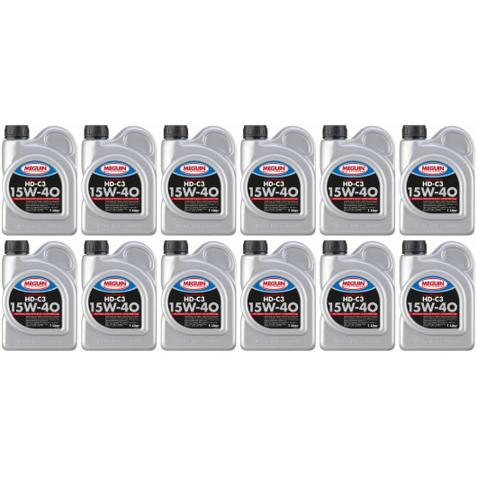 Meguin megol 4729 Motoröl HD-C3 SAE 15W-40 12x 1l = 12 Liter