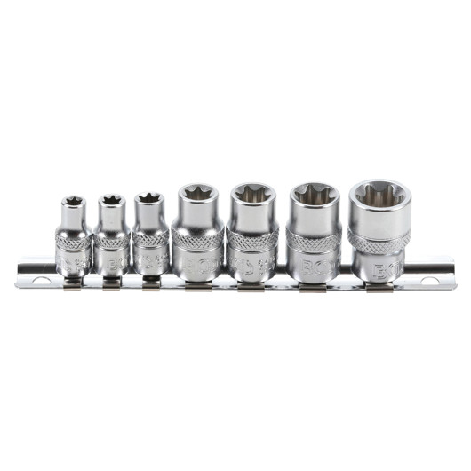 BGS Steckschlüssel-Einsatz-Satz E-Profil | Antrieb Innenvierkant 6,3 mm (1/4