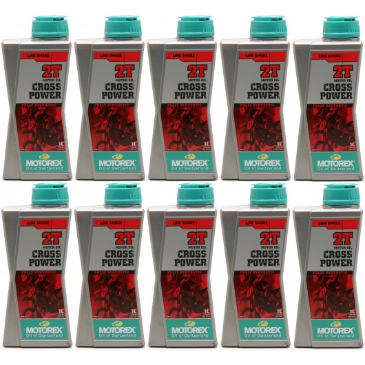 MOTOREX Cross Power 2T vollsynthetisches Motorrad Motoröl 10x 1l = 10 Liter