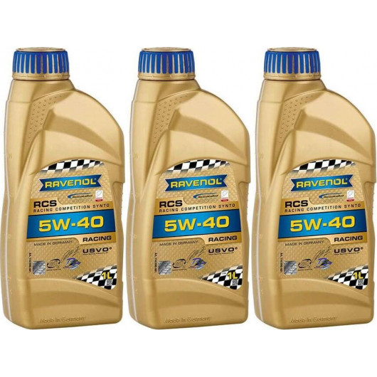 Ravenol RCS Racing Competition Synto SAE 5W-40 Motoröl 3x 1l = 3 Liter