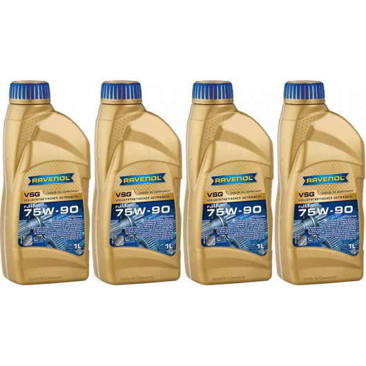 RAVENOL VSG SAE 75W-90 Vollsynth. API GL-4/GL-5 1 Liter 4x 1l = 4 Liter