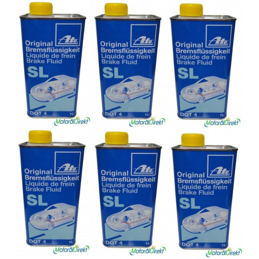 ATE Original Bremsflüssigkeit SL DOT 4 6x 1l = 6 Liter