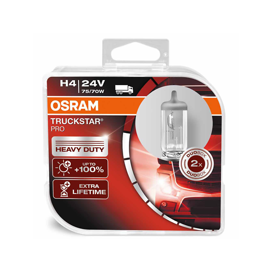 Osram H4 24V 75/70W P43T TruckStar Pro +100% 2st. Osram