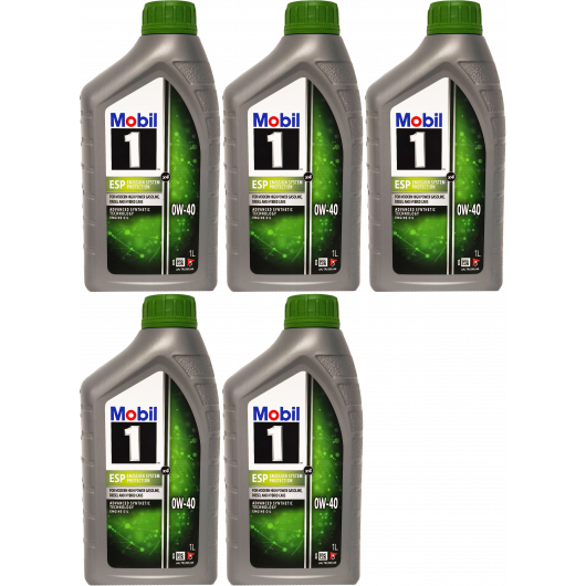 Mobil 1 ESP x3 0W-40 Motoröl 5x 1l = 5 Liter