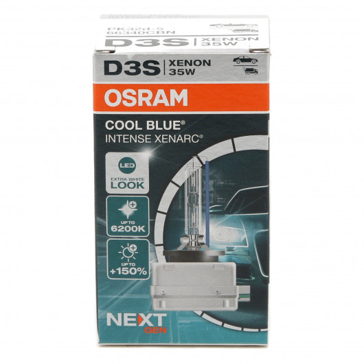 Osram Xenon Brenner D3S 12V+24V 35W PK32d-5 XENARC COOL BLUE INTENSE  NextGen. 6200K +150% 1st. 