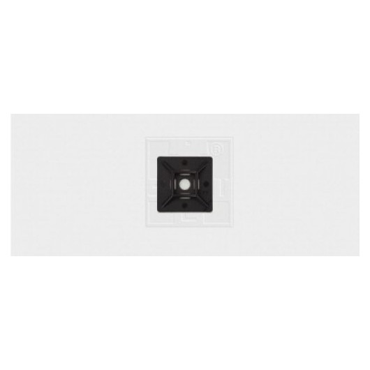 Klebesockel 3,6 / 19 x 19, Für Kabelbandbreite 3,6 mm, schwarz 10Stk.