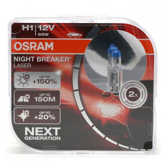 Osram H1 NIGHT BREAKER® LASER Next Generation 12V 55W P14,5s Duobox