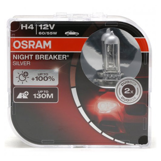 Osram H4 NIGHT BREAKER® SILVER 12V 60/55W P43t Duobox