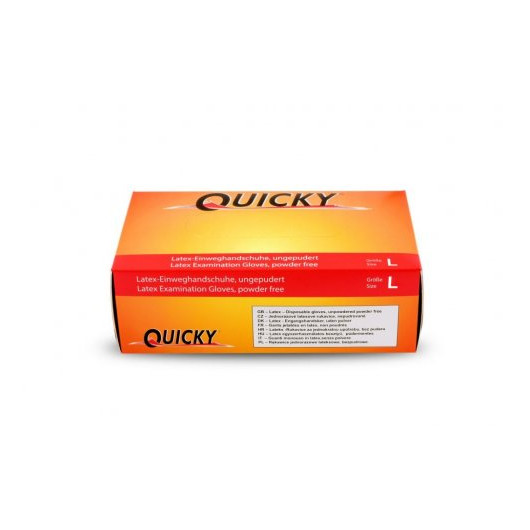 Latex-Einweghandschuhe, Größe L „Quicky“  100er Pack