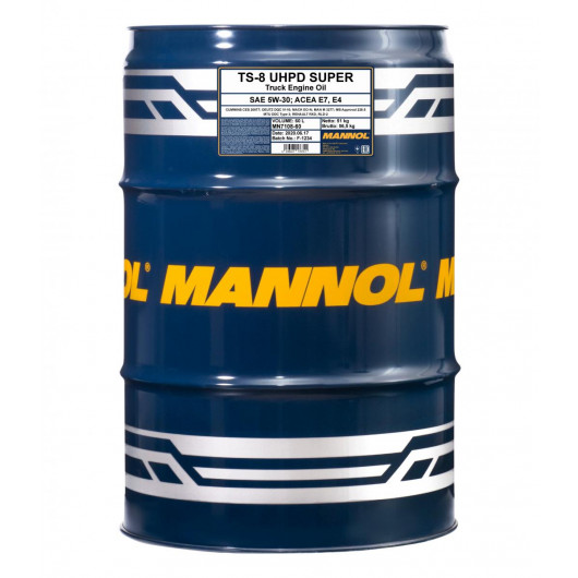 MANNOL TS-8 UHPD Super 5W-30 Motoröl 60l Fass