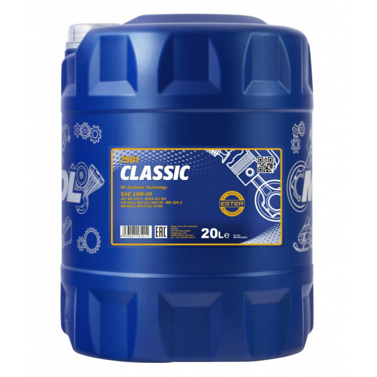 MANNOL Classic 10W-40 Diesel & Benziner Motoröl 20Liter Kanister