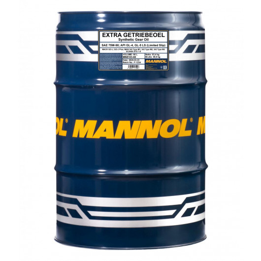 MANNOL Extra Getriebeoel 75W-90 API GL 4/GL 5 LS 60l Fass