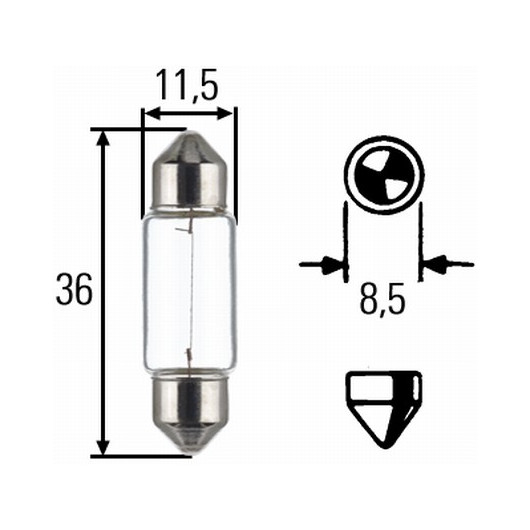 HELLA Glühlampe, Kennzeichenleuchte