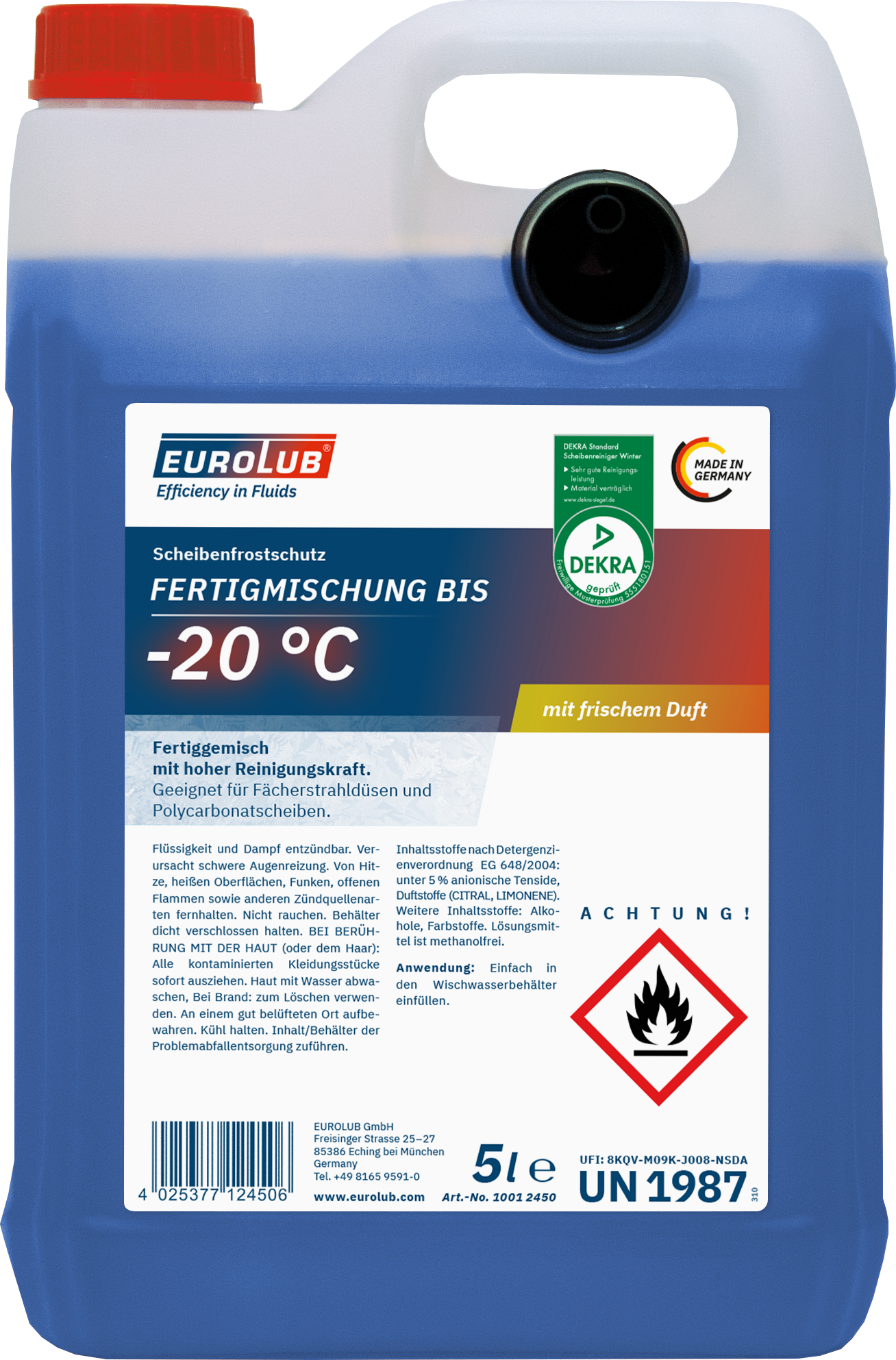EUROLUB Scheibenfrostschutz Fertigmischung -20°C 5l AKTION nur bei Abholung in der Filiale