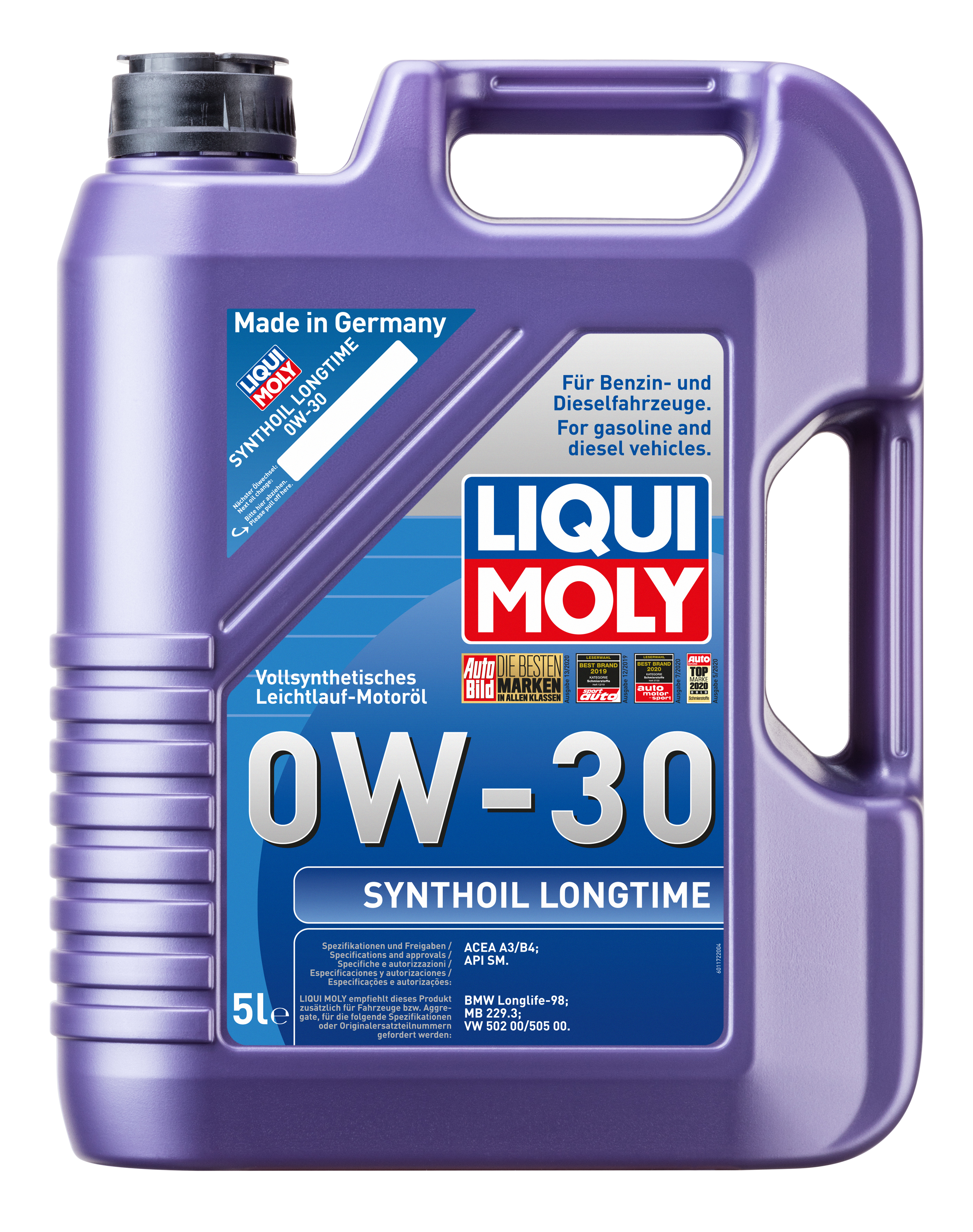 Liqui Moly 1172 Synthoil Longtime 0W-30 Motoröl 5l
