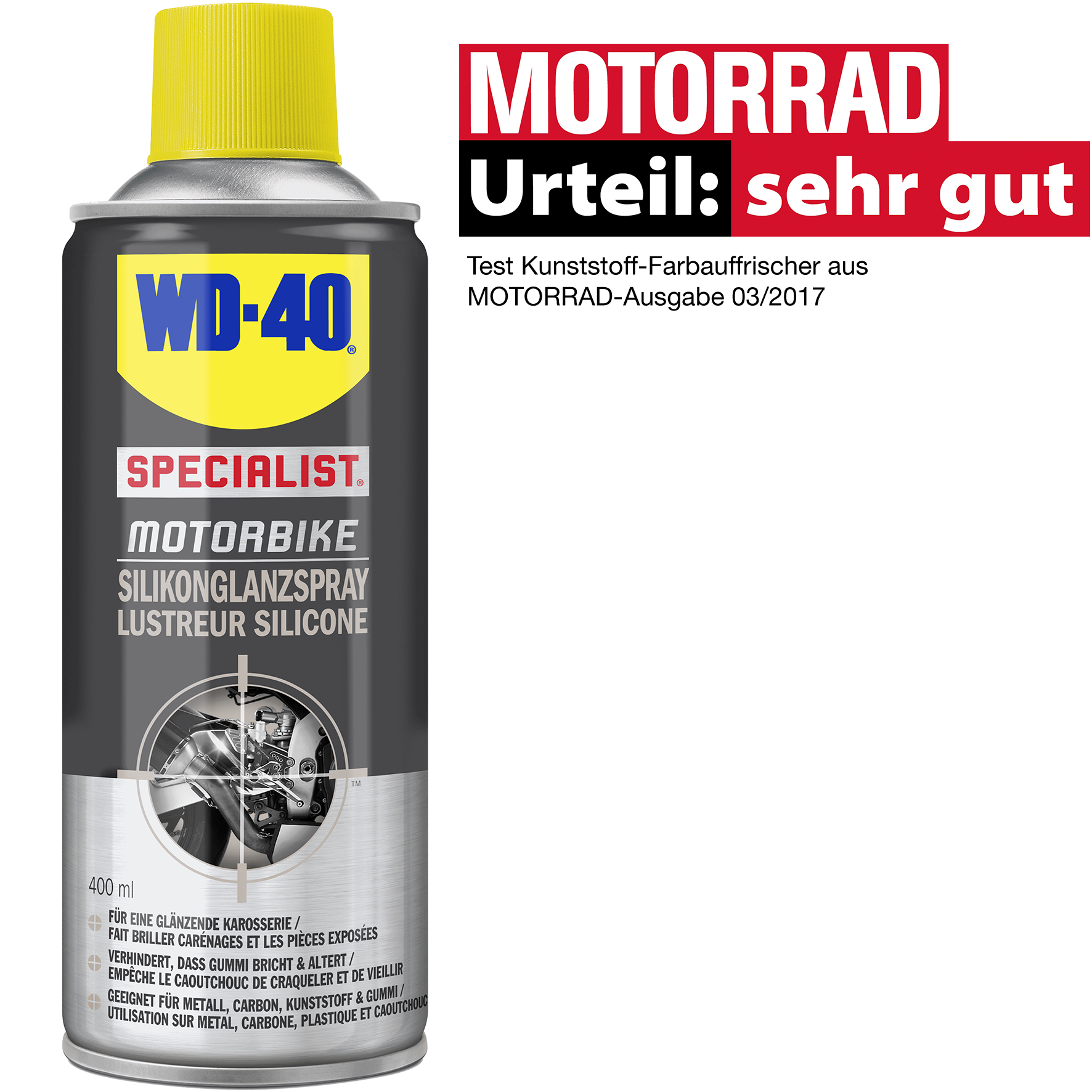 WD-40 Motorbike SPECIALIST Silikonglanzspray 400ml