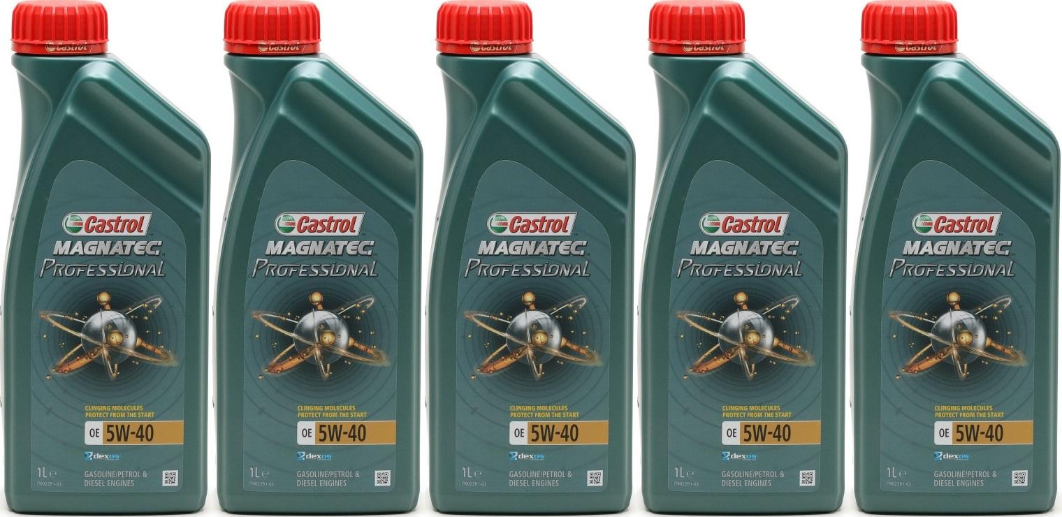 Castrol Magnatec Professional OE 5W-40 Motoröl 5x 1l = 5 Liter