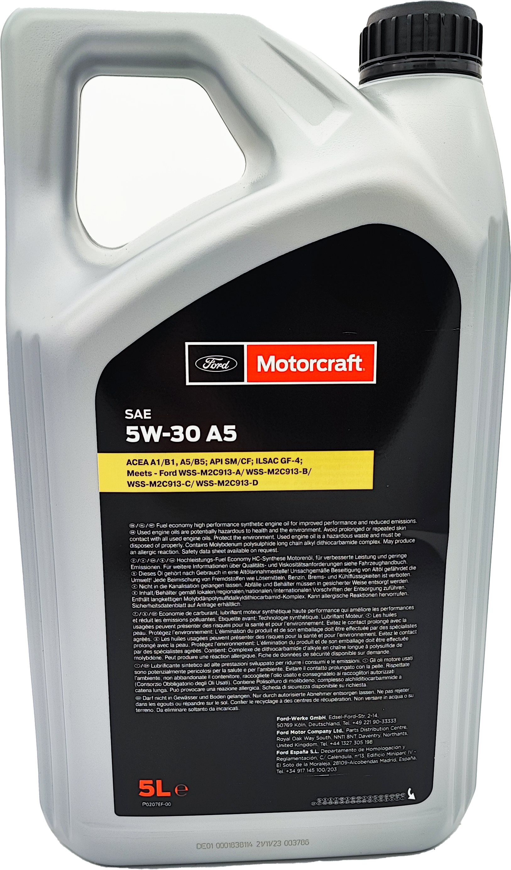 Original Ford 5W-30 Motorcraft A5 Motoröl 5l (ex. Formula F)