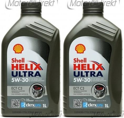 Shell Helix Ultra ECT C3 5W-30 PKW-Motoröl 2x 1l = 2 Liter