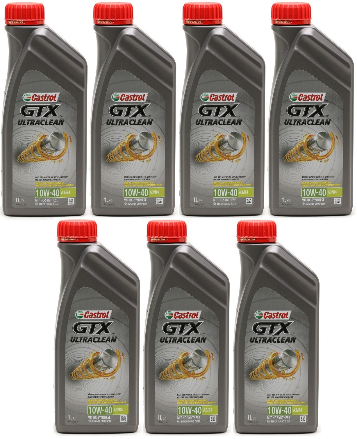 Castrol GTX Ultraclean 10W-40 A3/B4 Diesel & Benziner Motoröliter 7x 1l=7 Liter