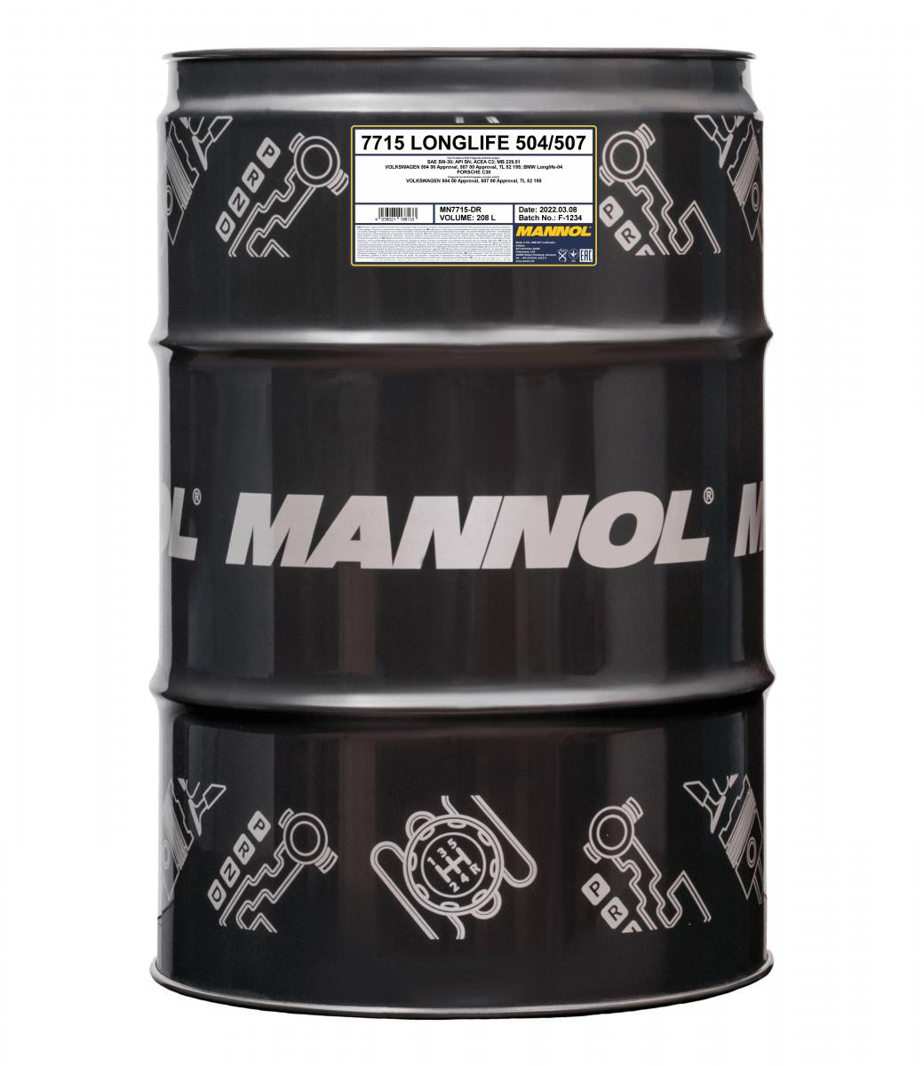 Mannol 7715 Longlife 504/507 5W-30 Motoröl 208l Fass