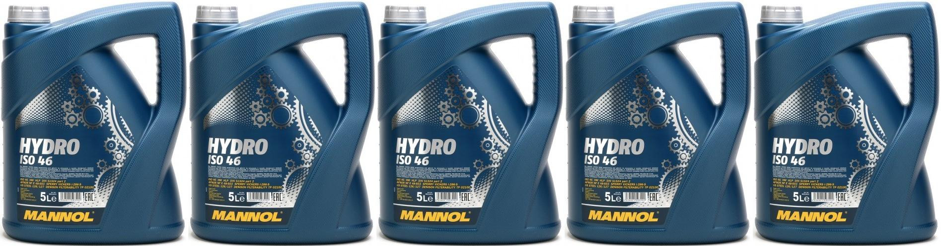 MANNOL Hydrauliköl Hydro HLP ISO 46 5x 5 = 25 Liter