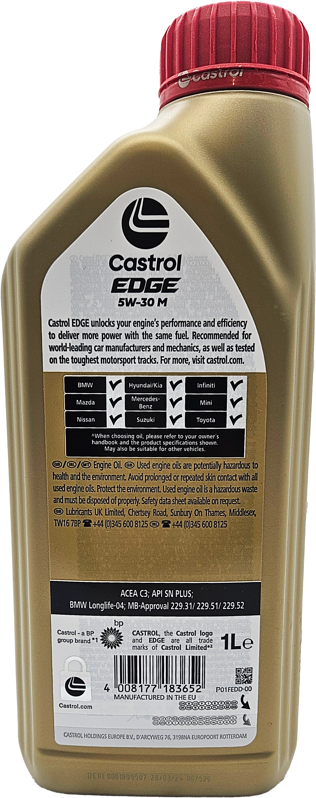 Castrol Edge 5W-30 M (BMW LL04 + MB 229.52) Motoröl 1L
