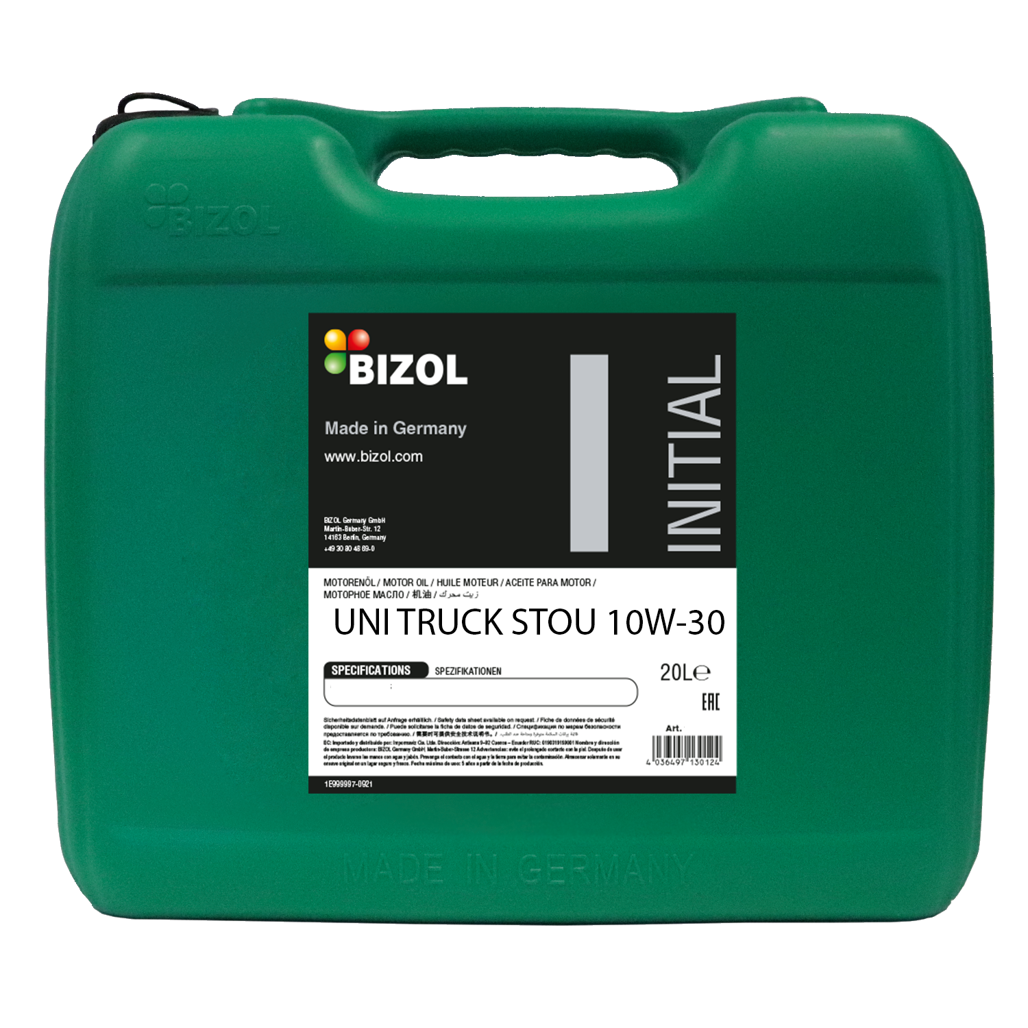 BIZOL Initial UNI TRUCK STOU 10W-30 - 20 Liter