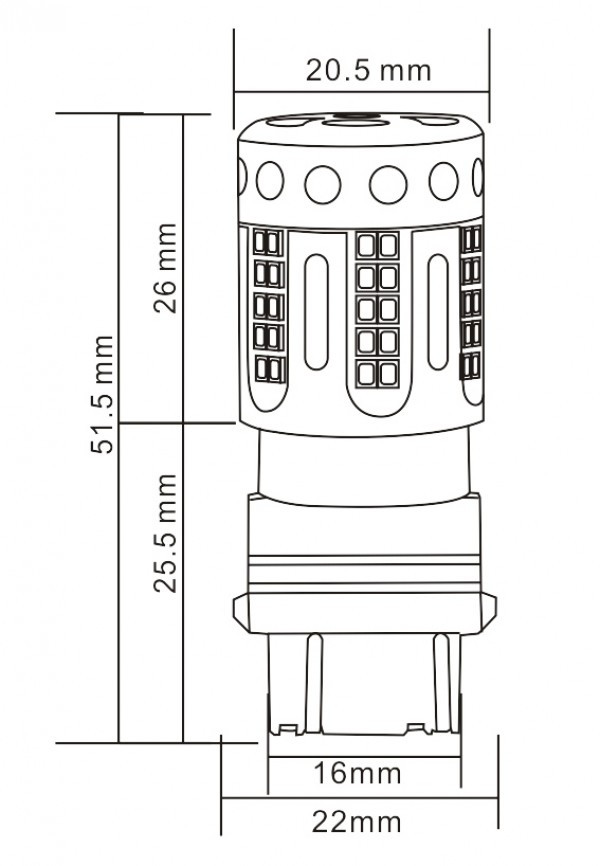 S9 LED 100% Canbus Birne Lampe W21/5W W3x16q 7443 1950 Lumen