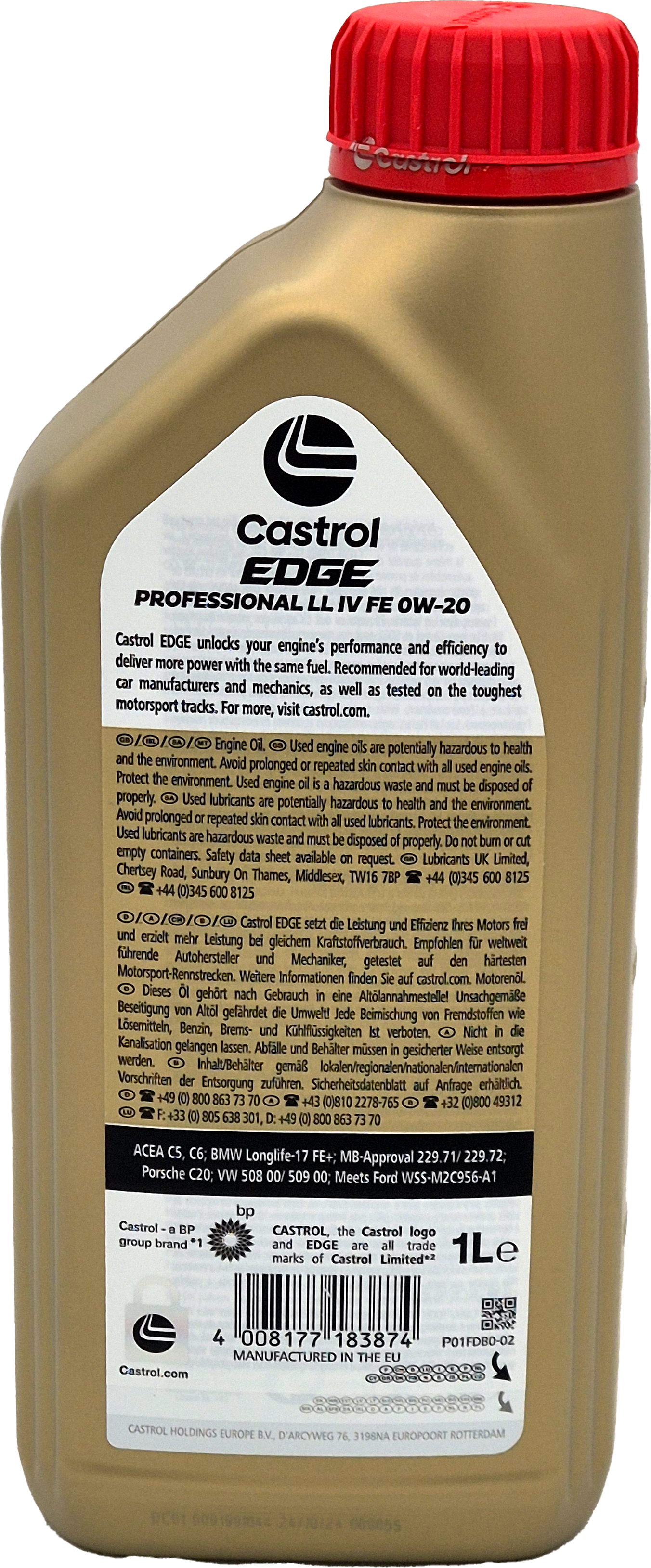 Castrol Edge Professional LL IV FE 0W-20 Motoröl 1l Flasche (ex. FST)