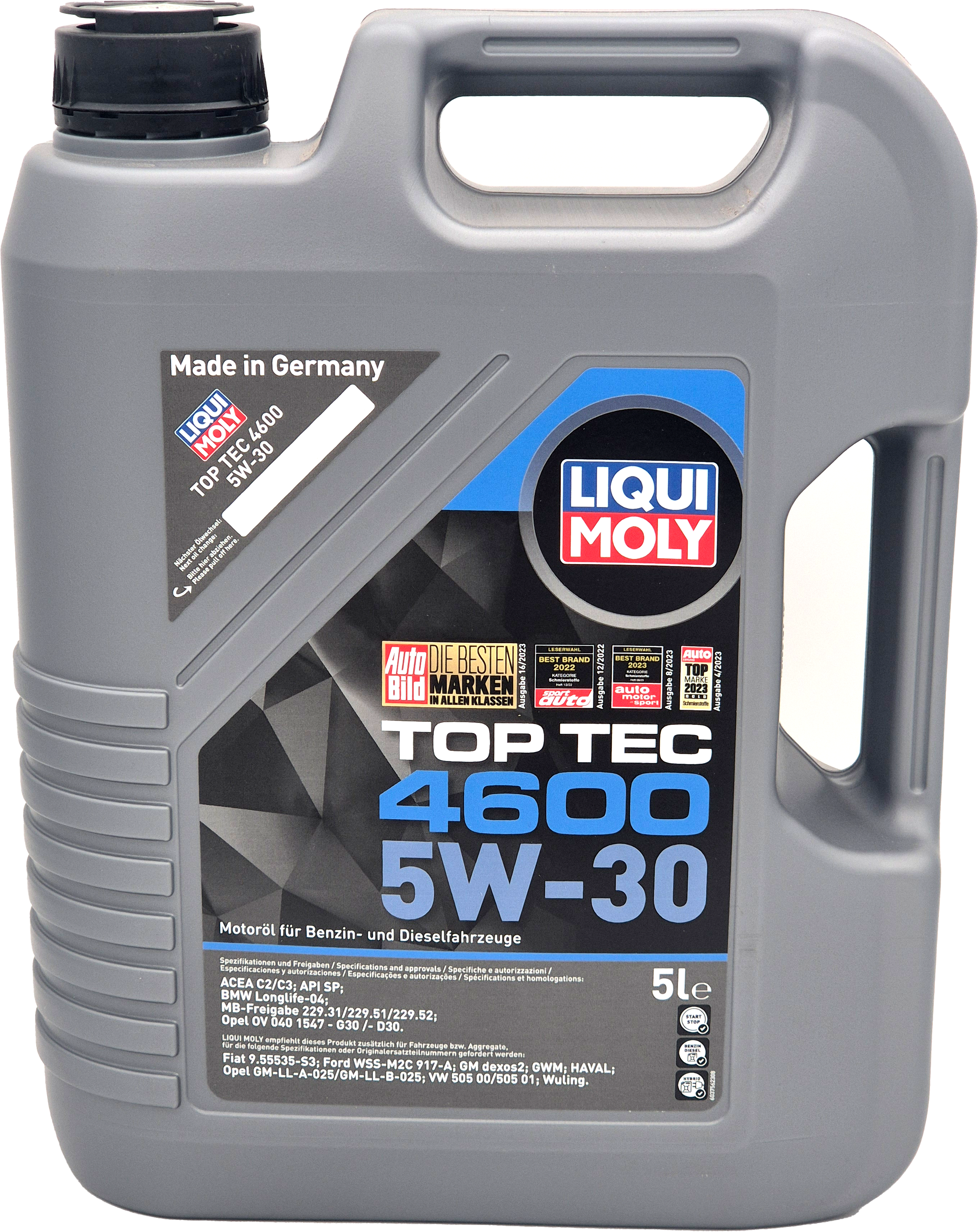 Liqui Moly 3756 5W-30 Top Tec 4600 Motoröl 5l Kanister