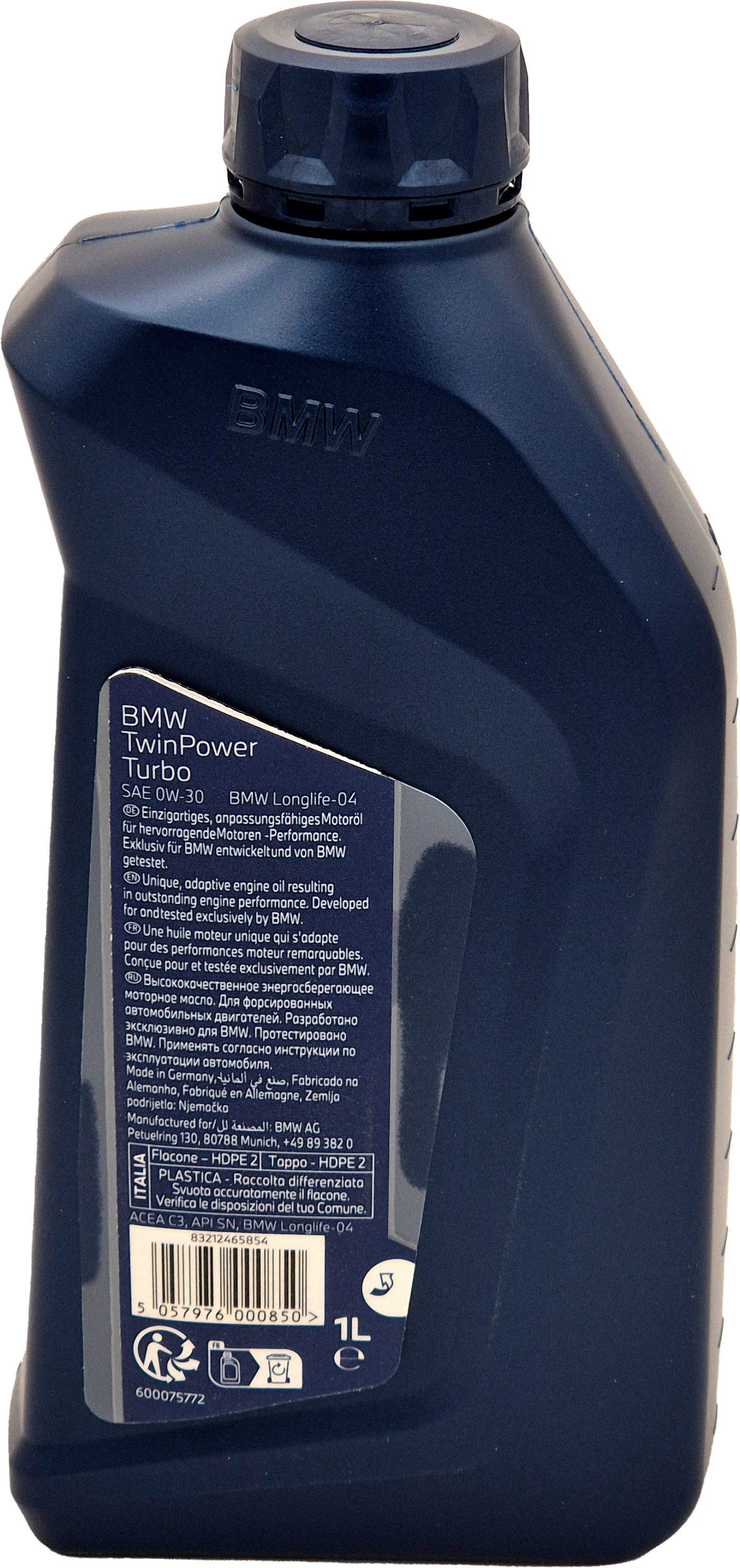 Original BMW Twin Power Turbo Longlife-04 0W-30 Motoröl 1l Flasche