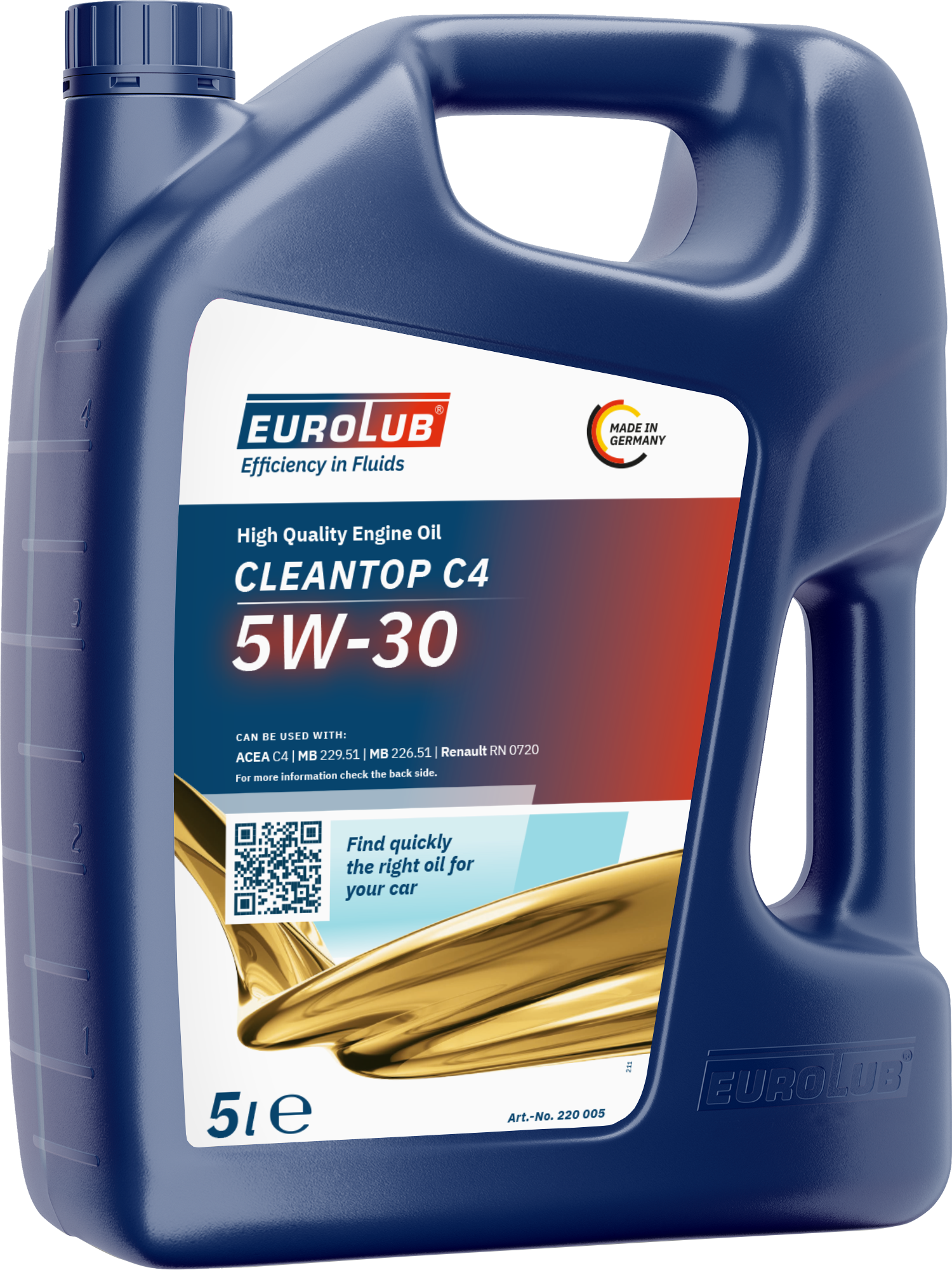 Eurolub Cleantop C4 5W-30 Motoröl 5l Kanister